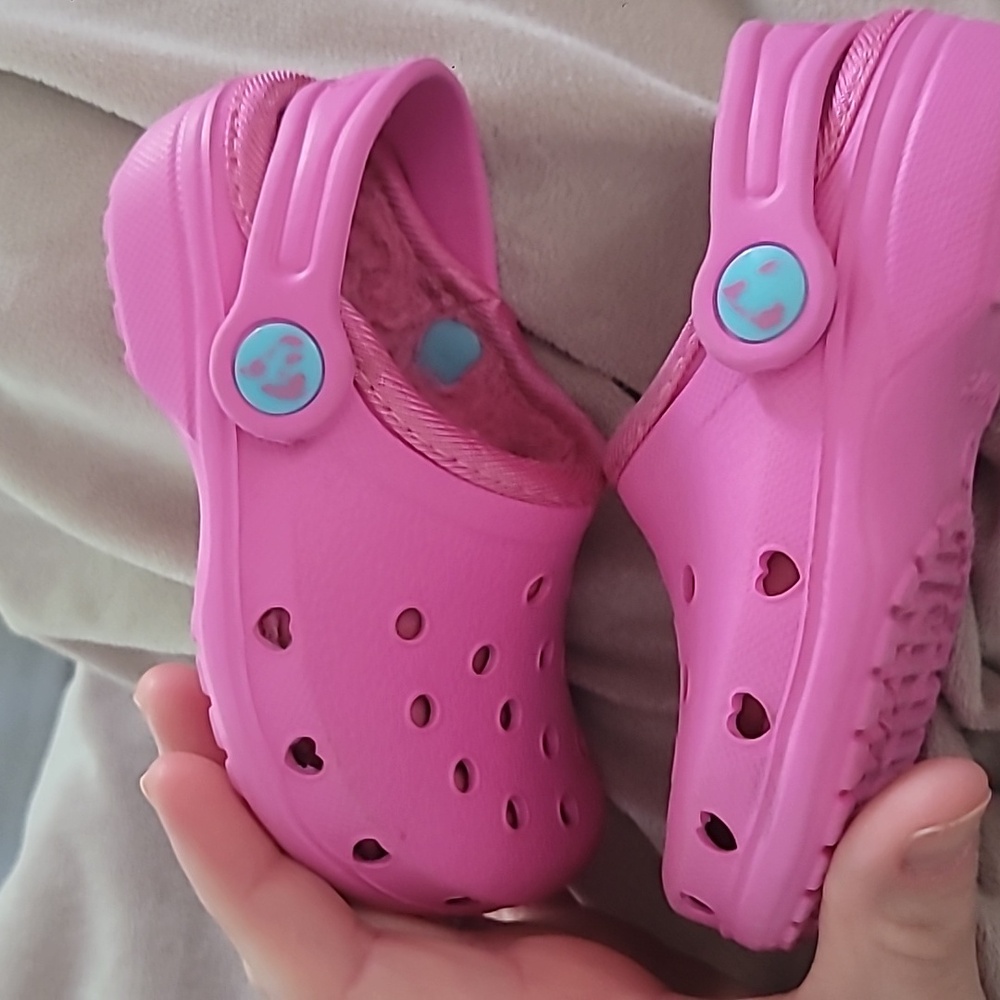 Skechers Toddler Girl's Pink Classic Lined Clog Sandal Size 5C Firm - Picture 3 of 6